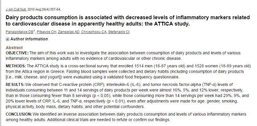 Adults who consumed 11-14 servings of dairy products per week had 5-16% lower