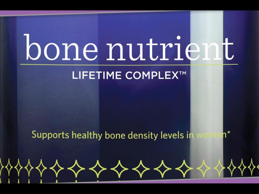 dōterra Bone Nutrient Lifetime Complex is a blend of vitamins and minerals that are essential for bone health in women beginning in adolescence and continuing through menopause*.