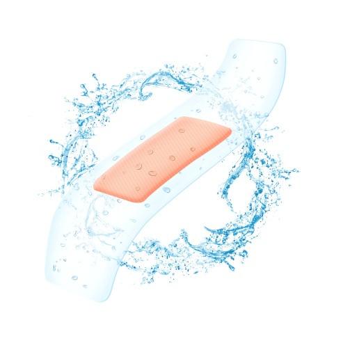 Waterproof plaster against water and bacteria, ultra thin(20 micron). IN011.10 Large 10 pieces IN011.