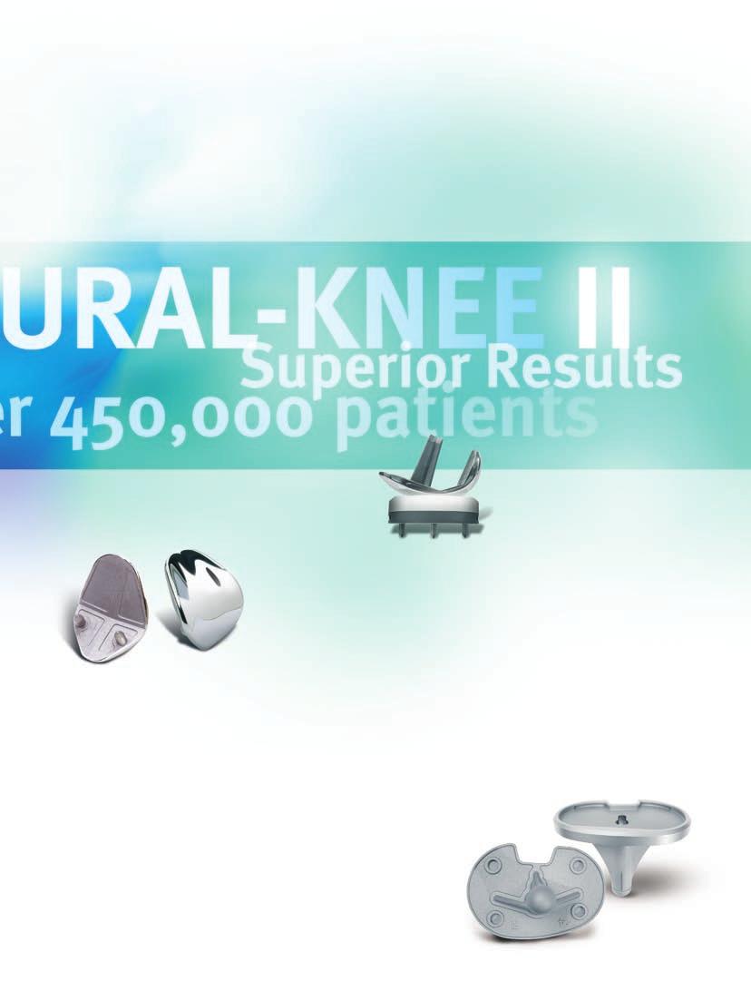 Natural-Knee II Design Features Deepened patellar groove improves range of motion.