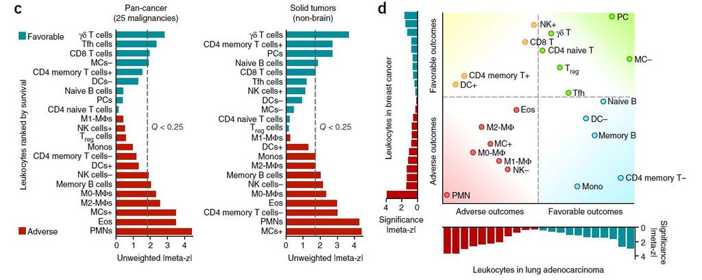 Computational meta-analysis of expression signatures from 18,000 human tumors reveals positive and negative