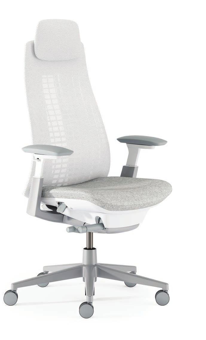 Features and Finishes Back Flexible back with built-in Wave Suspension wrapped in a three-dimensional outer layer Seat Flexible seat pan with upholstered foam Standard fixed seat Seat depth