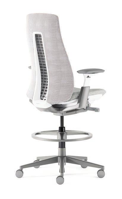 Standard range: 16.5 21.5 (419mm 546mm) Low position seat height range: 15 17.5 (381mm 445mm) Stool height range: 21.75 29.