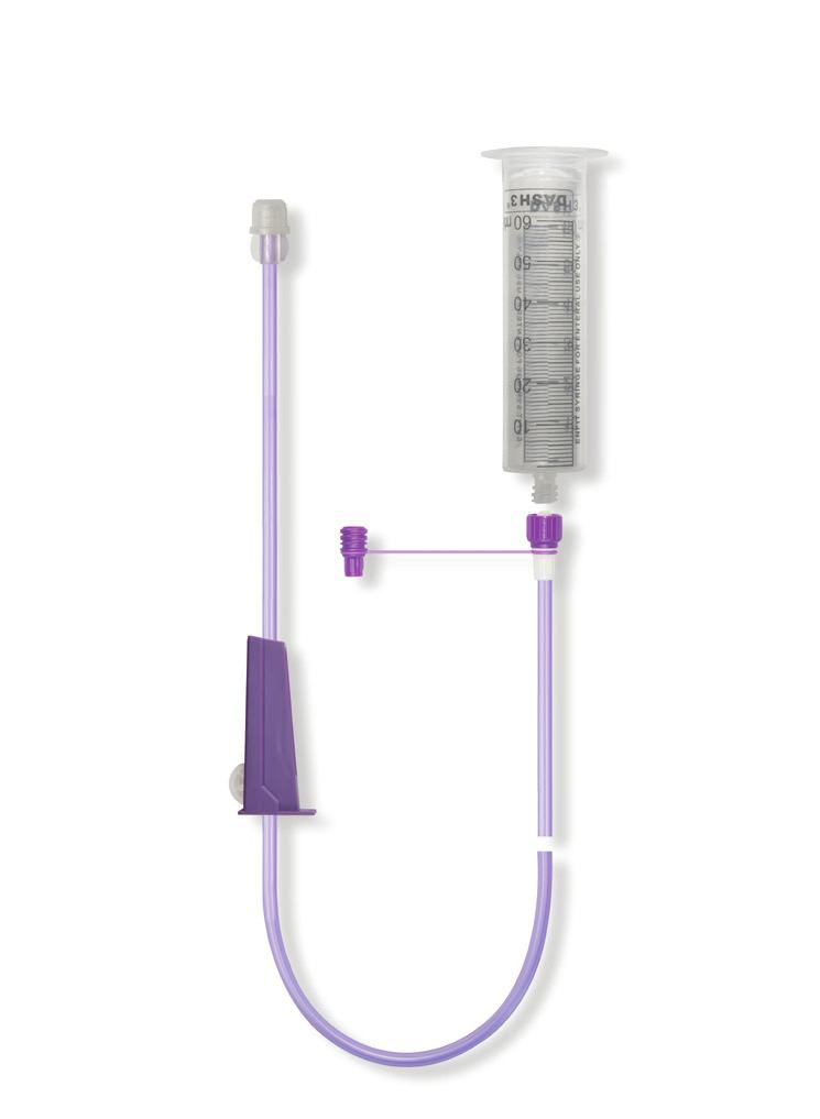 BOLUS SET Allows decanting of a tube feed into barrel of syringe to bolus feed ENFit compliant 60ml syringe