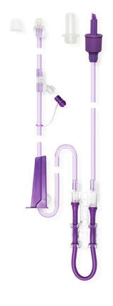 compliant Lilac tubing to make a clear distinction between enteral and
