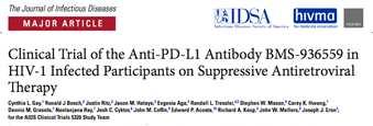 ACTG 5326 ACTG A5326: randomized trial of single infusion of anti-pdl1 Ab 6 participants received Ab, 2 received placebo Increased HIV-specific CD8+ T cell responses in 2 of 6 who