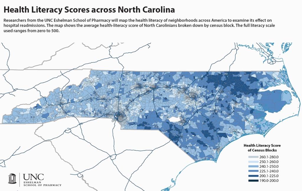 Health Literacy in North Carolina The problem of inadequate literacy is especially pronounced in North Carolina.