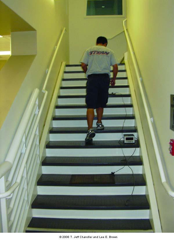 Margaria-Kalamen Stair Climb Test test of lower extremity power is easy and quick to perform performed on a staircase and is a good measure of lower-body power and explosiveness, which is important
