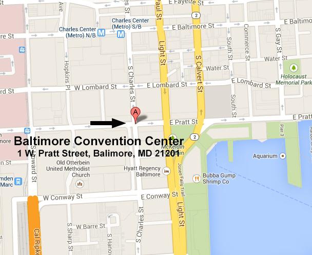 Location This event will be held in the Baltimore Convention Center.