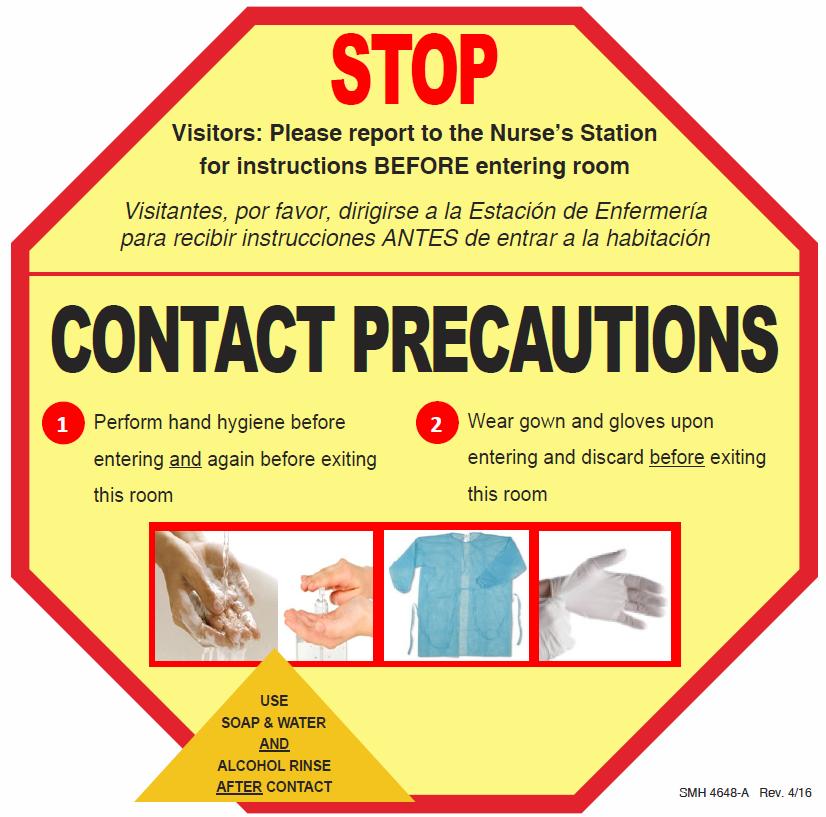 PPE - Gown and gloves must be: donned before entering patient s room removed and discarded inside the patient s room before exiting See Procedure: C.diff SMH IP 4150 Examples: 1.