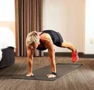 12 15 reps PLANK JACKS Get into plank position on your hands with your