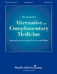 14 Journal Infoline The Journal of Alternative and Complementary Medicine Periodicity: Monthly Publisher: Mary Ann Liebert, Inc.