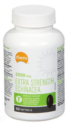 Extra Strength Echinacea 2500 mg Softgels Product Summary: Three species of Echinacea are use for their medicinal properties: Echinacea angustifolia, Echinacea pallida, Echinacea purpurea.