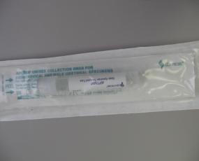 Type Chlamydia and/or GC DNA probe Aptima specimen collection kit. Cervical/Urethral Swab. Urine in : Cervical/Urethral: Use swabs provided with kit. Use white swab for cleaning and discard.