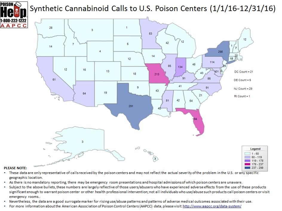 Figure 9: Source: AAPCC Website Synthetic Cannabinoids Alert, Accessed via the Internet Archive (https://web.archive.org/web/2171244413/http://www.aapcc.org/alerts/syntheticcannabinoids/).