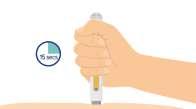 Step 7: After 15 seconds, remove auto-injector Hold the auto-injector against your skin.