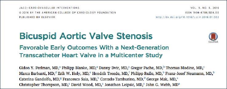 More Evidence in Favor of Bicuspid 51 Patients with Bicuspid Aortic Valve anatomy underwent THV with SAPIEN 3 valve No Embolization