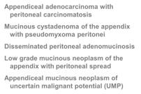 Appendiceal adenocarcinoma with peritoneal carcinomatosis