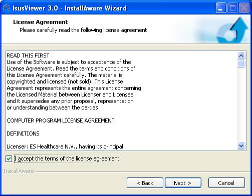 the license agreement.