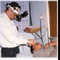 3. Diagnosing Diabetic Retinopathy Diagnostic tools such as a slit lamps, ultra sound and procedures like fluorescein angiography are used in addition to an ophthalmoscope to assess whether a patient