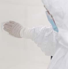 recommended. Operators must wear gowns, caps, masks, gloves or overshoes and disinfect hands regularly according to the grade of cleanroom.