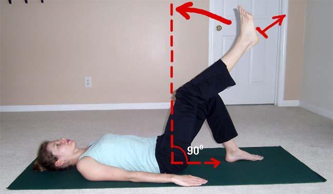 Movement Inhale while lowering your leg down and exhale as you lift your leg back up.
