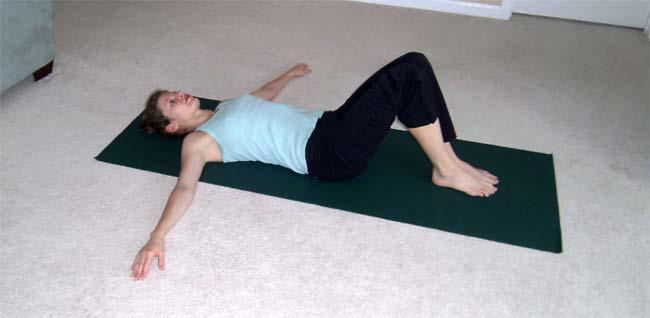10. Knee Twists Starting position Lie down on your back (supine