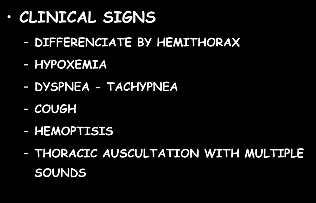 PULMONARY CONTUSION CLINICAL SIGNS