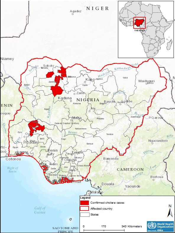 Cholera Nigeria 1 978 Cases 35 1.8% Deaths CFR Event description Nigeria has been experiencing an outbreak of cholera since the first week of May 2017, though the situation has now greatly improved.
