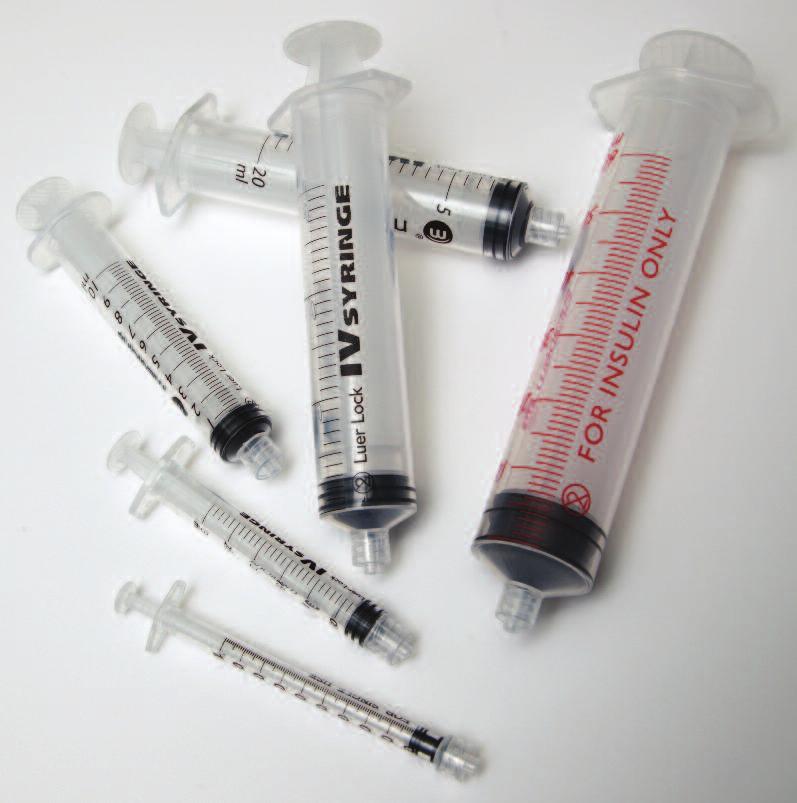 They are designed to be used on the most common types of syringe drivers.
