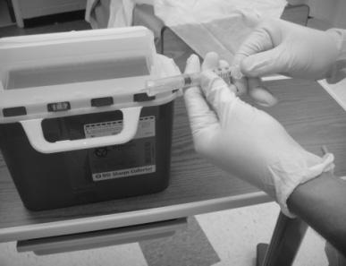 DHSR/HCPR/CARE NAT I Curriculum - July 2013 79 Nurse Aide Should: Always wear gloves when there is a chance of exposure to blood Handle used sharps carefully and discard appropriately Follow facility