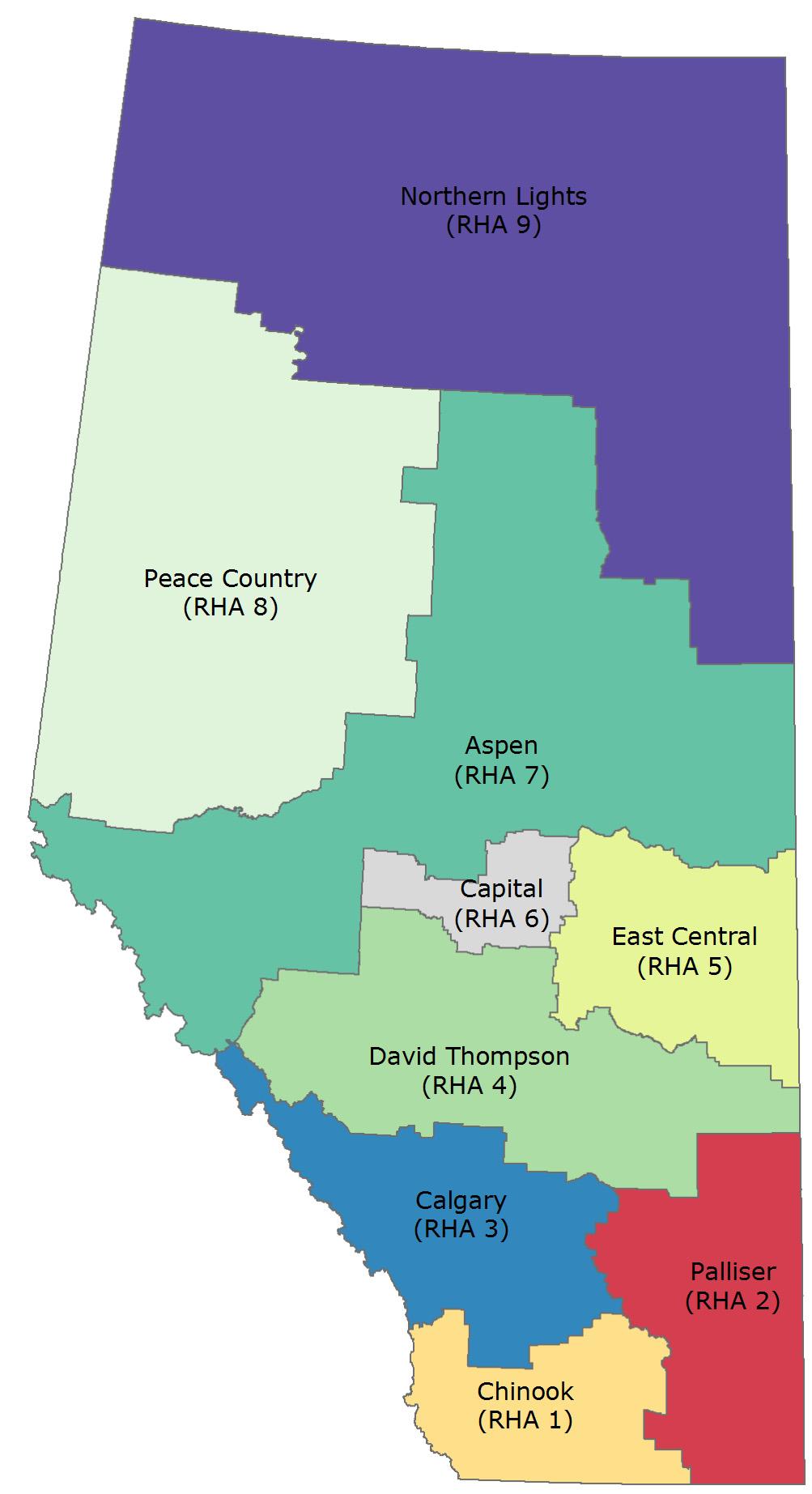 Report on Cancer Statistics in Alberta - 21 Geographic Variation The geographic variation section illustrates how the observed rates in each former regional health authority compare with the