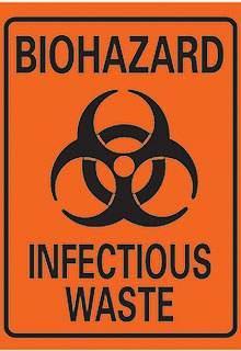 Biohazard labels and signs: Containers with blood or OPIM must