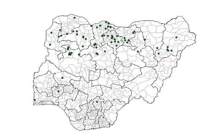 Circulating Vaccine-derived Polioviruses in Nigeria, 2009 cvdpv2 (71 cases) 22 20 18 cvdpv2 monthly distribution 16 14 12 10 8 6 4 2 dots are randomly placed within districts Data in WHO HQ as of 26