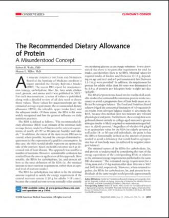Protein Functions Protein Digestion and Absorption Protein Requirements RDA: 0.