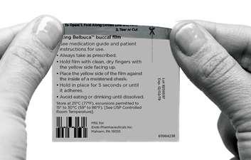 Important: BELBUCA buccal film is sealed in a foil package. Do not open the package until ready to use. After opening, use the entire BELBUCA buccal film right away.