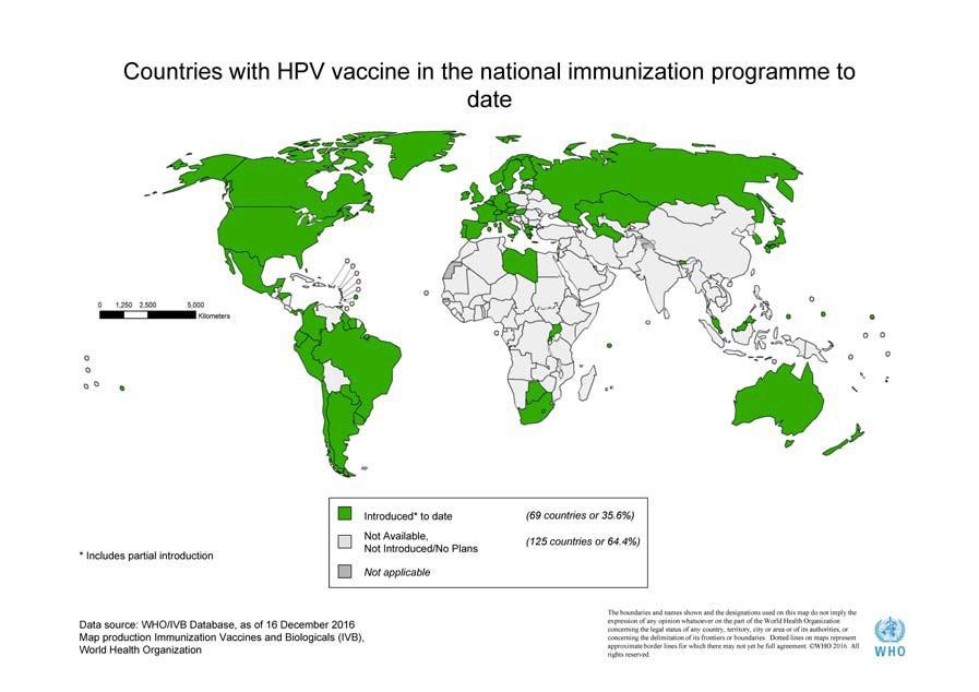FACT 4 All national and international scientific and regulatory bodies recommend HPV vaccine including the World Health Organization the Centers for Disease Control and Prevention (CDC) in the US the