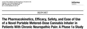 cannabis; 19% THC Single inhalation using inhaler N=10 neuropathic pain patients The Health Effects