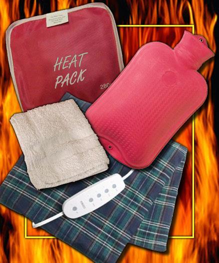 COLD AND HEAT APPLICATIONS Examples of dry heat applications Hot pack Hot water