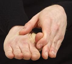 #2 - REPEAT the above sequence with your palm facing upward and your thumb moving across your palm.