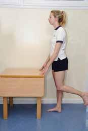 3. Single Leg Stand hold onto a secure surface with both hands for support. Stand on your operated leg, keeping your un-operated leg off the floor.