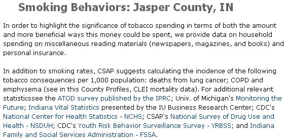 Laws & Norms: Smoking Behaviors Links to Related Data Web Sites ATOD Indiana Survey IPRC Monitoring the Future Indiana Vital Statistics CDC s Nat