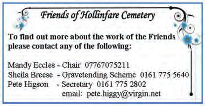 Hollinfare cemetery. Thanks to the hard work and commitment of volunteers the cemetery has maintained its Green Flag status for the second year running.