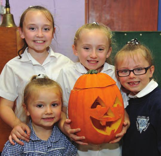 Under the supervision of staff and parents, children set about their pumpkins in all shapes and sizes to make a mountain of pumpkin lanterns some friendly, some scary but all spectacular.