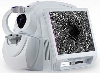 OCT Angiography: Our machine Zeiss Cirrus 5000 with AngioPlex Combination of amplitude decorrelation and