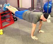Decline Pushup Keep the abs braced and body in a straight