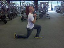 Step backward with one leg, resting that toe on the ground. Squat straight down with the front leg supporting the body weight.