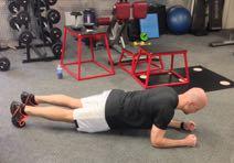 Plank to Pushup Hold the plank position by maintaining a straight line with your body and