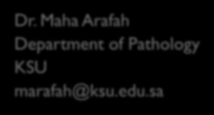 Maha Arafah Department of