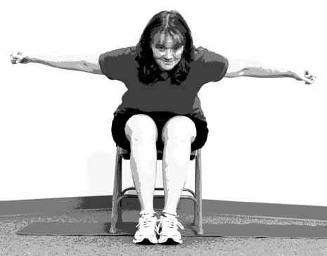 o B E N T - O V E R F LY PURPOSE: The core and upper-back muscles are the focus of this exercise. This exercise can be done seated in a chair. 1.